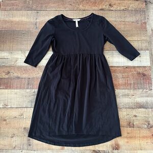 Matilda Jane Black Fit & Flare Dress |Women's XS | 3/4 Sleeve | Black Crew Neck